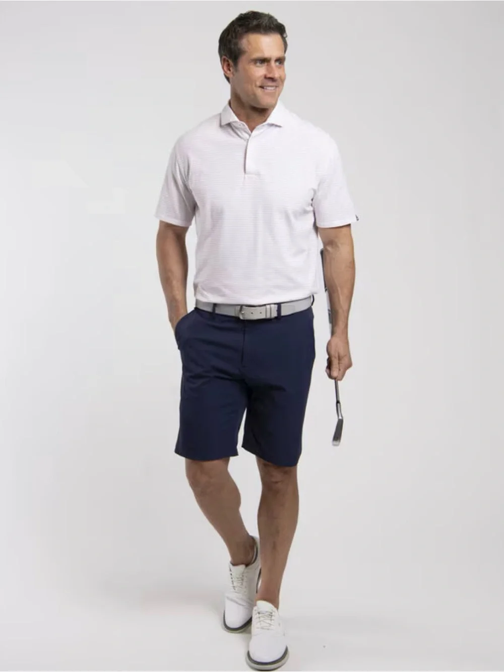 KJUS Iver Shorts Men's Size 36 Regular Fit Performance Chino Golf Navy Blue 10”